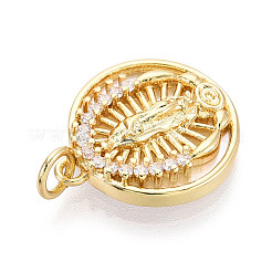 Латунные микропаве прозрачные подвески с фианитом KK-N268-73G