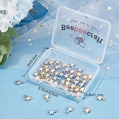 60 Stück 2 Farben Messing Charms&nbsp;KK-BBC0002-52