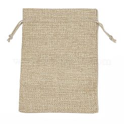 Bolsas de embalaje de arpillera impresas navideñas bolsas con cordón&nbsp;ABAG-Q053-02B-03