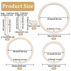 Наборы деревянных круговых ткацких станков в форме шестерни WOOD-WH0029-10