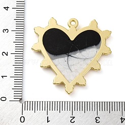 Подвески из сплава с рисунком «пятна» и искусственным жемчугом из АБС-пластика PALLOY-S034-03KCG-C