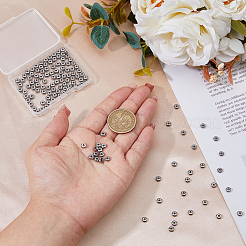 150 шт. разделительные бусины из нержавеющей стали 304 STAS-DC0015-84