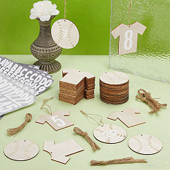2 style de décorations de suspension en bois brut&nbsp;DIY-OC0015-98