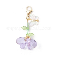 Наборы украшений в виде бабочки из стеклянного бисера и акрилового камня ручной работы&nbsp;HJEW-MZ00259-02