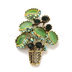 Spille da bavero in lega vegetale con strass per vestiti da zaino&nbsp;JEWB-C052-03AG-01