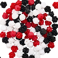 150шт 3 цвета непрозрачных бусин из смолы CRES-SC0003-12