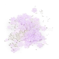 Clou cabochons en plastique fleur&nbsp;X-MRMJ-I001-03B