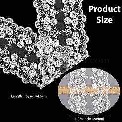 5 ярд кружевной ленты с вышивкой из молочного волокна OCOR-GF0005-14B
