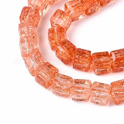 Хрустящие прозрачные стеклянные бусины нити GLAA-N062-6mm-10