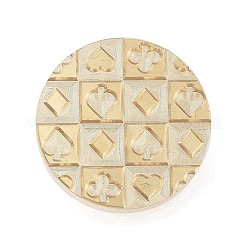 Текстура тема круглая латунная головка штампа&nbsp;LS-AJEW-M036-06M-G