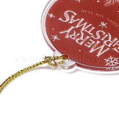 Акриловая подвеска на рождественскую тематику&nbsp;HJEW-G021-01A