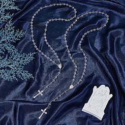 2 шт. граненые рондельные четки из прозрачного стекла&nbsp;NJEW-GO0001-12