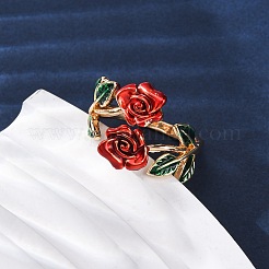 Кольца-манжеты из цинкового сплава с эмалью для женщин RJEW-U058-01G