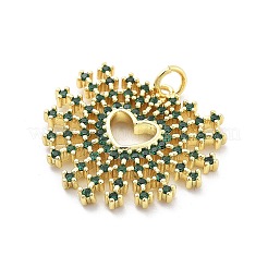 Colgante micropavé cubic zirconia de latón&nbsp;KK-Q006-35G-02