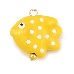 Porcellana fatta a mano con pendenti in ottone&nbsp;PR-CBA6379-01G