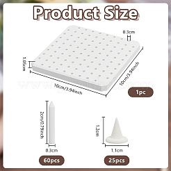 Tappetini refrattari porosi in ceramica di ossido di alluminio quadrati con 60 chiodo di supporto per telaio del forno&nbsp;DIY-OC0015-75