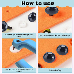 Мини-комплекты защитных глаз из черного стекла&nbsp;DOLL-HY0001-03