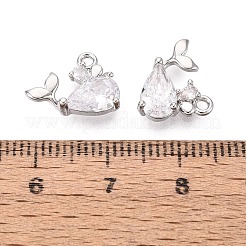 Ciondoli in ottone zirconi chiari micro pavé&nbsp;KK-N288-15P
