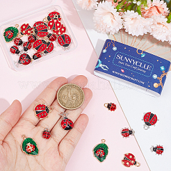 32шт 8 стиля подвески из сплава с эмалью ENAM-SC0004-36