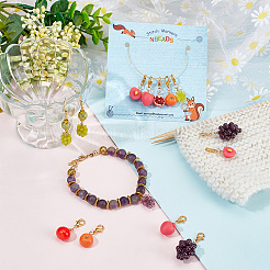 Полимерные маркеры для петель с имитацией фруктов HJEW-AB00185