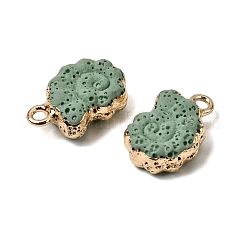 Pendentifs en roche de lave synthétique teintée&nbsp;G-P614-05G-11