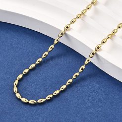 Ожерелья из овальных звеньев латуни толщиной 2.5 мм&nbsp;NJEW-M108-20G