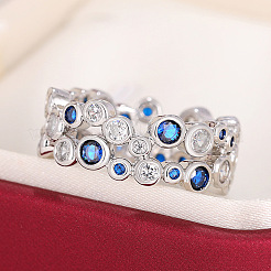 Полые латунные кольца с кубическими цирконами&nbsp;FS-WG3B071-01