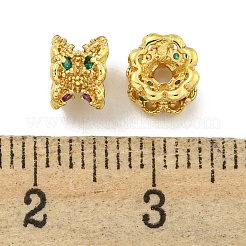 Бусины-проставки из латуни с кубическим цирконием KK-L215-001G