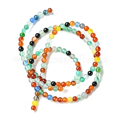 Естественно агат круглый шарик нити&nbsp;X-G-A130-3mm-K03