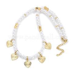 Ожерелья из круглых бусин из искусственного жемчуга АБС 6 мм NJEW-P317-12F-G