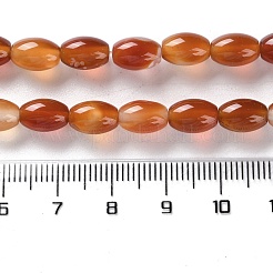 天然石赤瑪瑙ビーズ連売り  染め＆加熱  ライス  9x6mm  穴：1mm  約44個/連  15.94インチ（40.5cm）&nbsp;G-I369-B11-01