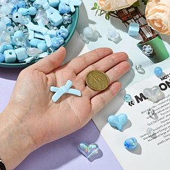 180шт прозрачные и непрозрачные акриловые бусины&nbsp;TACR-CJ0001-67