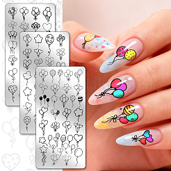 DIY-Nagelkunst-Vorlagen aus Edelstahl&nbsp;MRMJ-WH0092-274