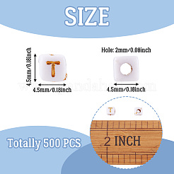 Непрозрачные акриловые бусины&nbsp;MACR-TAG0001-07T