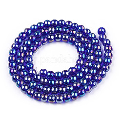 Гальванизируйте прозрачное стекло бисер нитей&nbsp;LS-GLAA-T032-T4mm-AB15