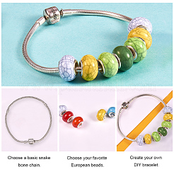 Европейские бусины из искусственной бирюзы из смолы OPDL-Q132-M