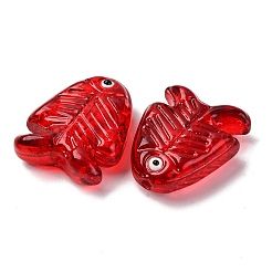 Прозрачные стеклянные эмалевые бусины&nbsp;LAMP-U004-06-04