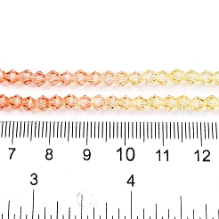 Perles de verre en fil de peinture cuite à dégradé de couleurs&nbsp;DGLA-A039-T6mm-A014