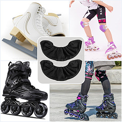 Флисовые бесшумные нескользящие бахилы&nbsp;AJEW-WH20022-85C-01