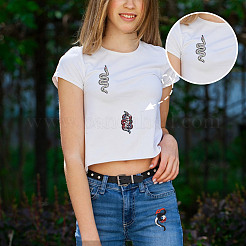 5 Stück 5 Stile Stoff- & Strass- & Eisen-Handarbeitsapplikationen&nbsp;PATC-GA0001-64