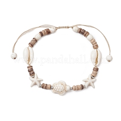 Летние пляжные звездные черепахи регулируемые браслеты на щиколотку AJEW-AN00634-02