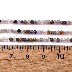 Нити бусин из натурального аметиста и кружевного агата&nbsp;G-L629-B08-2mm