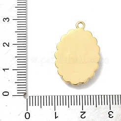 Emaille aus Edelstahl 304 mit Kristallstrassanhängern&nbsp;STAS-G371-03G-01