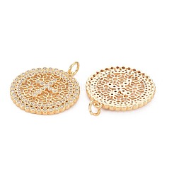 Латунные микропаве прозрачные подвески с фианитом KK-S364-112