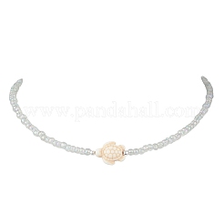 6 шт. 6 варианта ожерелья из искусственной бирюзы в виде морской черепахи с бусинами из стекла для женщин&nbsp;NJEW-JN05931