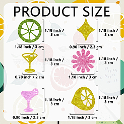 300 pz 6 stili di coriandoli di carta in polvere glitterata&nbsp;DIY-WH20165-002