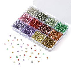180 g de perles de rocaille en verre argenté bicolores&nbsp;SEED-TA0001-73