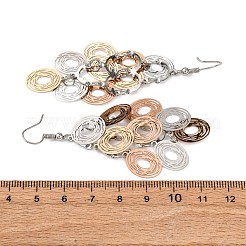 Овальные серьги-подвески из нержавеющей стали 430&nbsp;EJEW-A137-13M