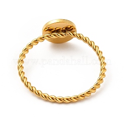 Перстень-печатка из нержавеющей стали 304 RJEW-P036-01G-E