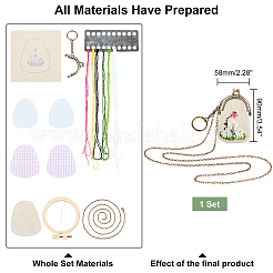 DIY цветочный узор вышивка поцелуй замок набор для изготовления сумки DIY-WH0343-93